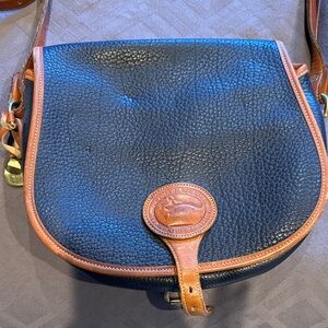 Dooney & Bourke Black and Brown Leather Bag